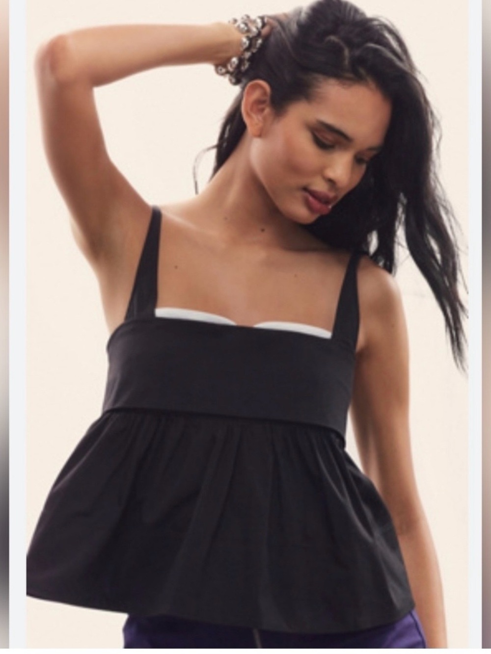 Maeve Peekaboo Peplum Top